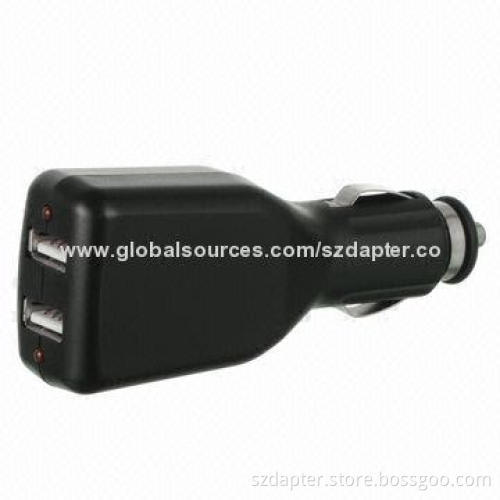 2.1A 2 Ports USB Car Charger with LED Power Light Indication, 2,100mAh Capacity